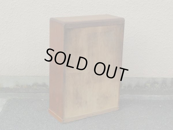 画像3: アンティーク 縦格子ガラス戸の本箱 収納棚