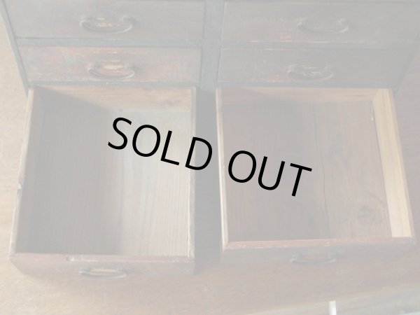 画像14: アンティーク 小ぶりな6杯引出し箪笥 時代家具