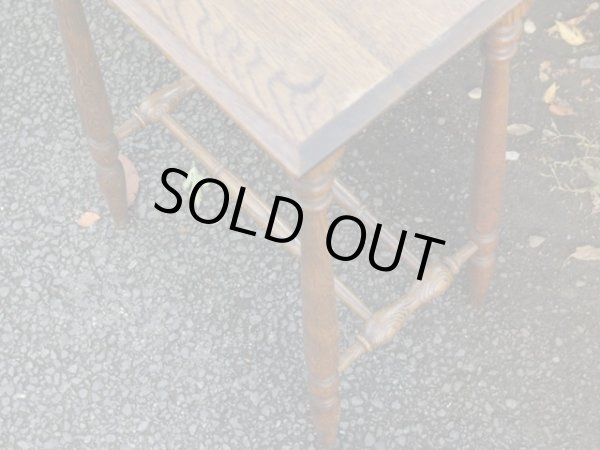 画像7: ヴィンテージ 古い楢材のオケージョナルテーブル サイドテーブル