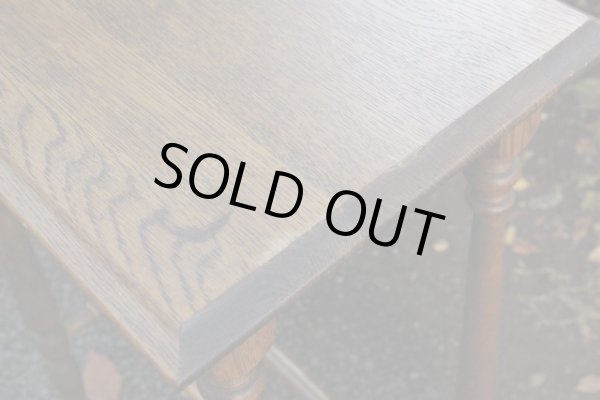 画像11: ヴィンテージ 古い楢材のオケージョナルテーブル サイドテーブル