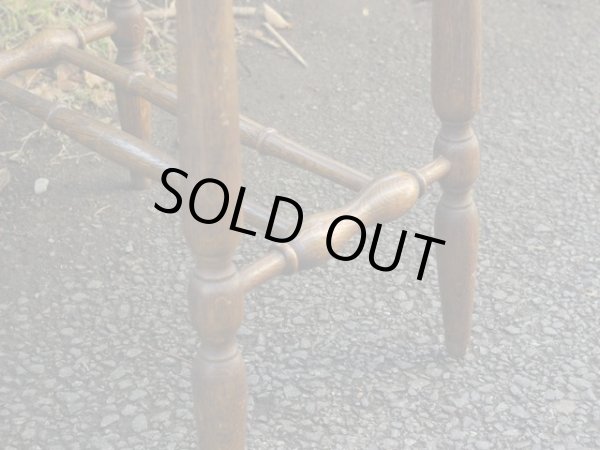 画像8: ヴィンテージ 古い楢材のオケージョナルテーブル サイドテーブル