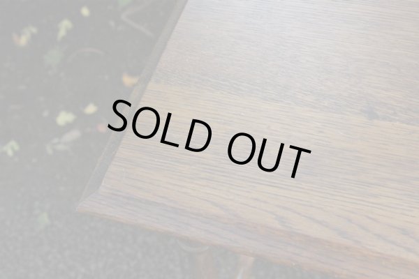 画像13: ヴィンテージ 古い楢材のオケージョナルテーブル サイドテーブル