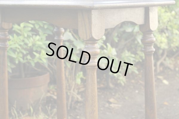 画像6: ヴィンテージ 古い楢材のオケージョナルテーブル サイドテーブル