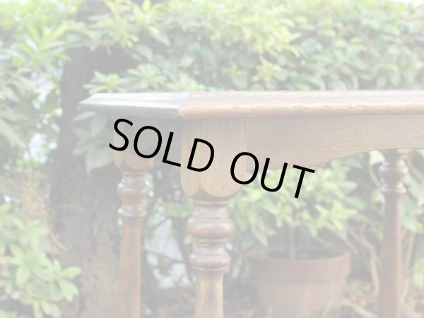 画像4: ヴィンテージ 古い楢材のオケージョナルテーブル サイドテーブル