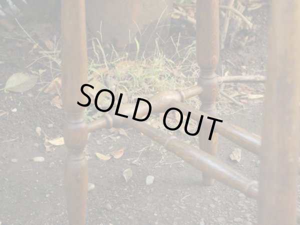 画像9: ヴィンテージ 古い楢材のオケージョナルテーブル サイドテーブル