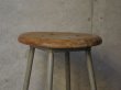 画像8: ヴィンテージ 古い鉄脚のスツール 丸椅子