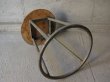 画像5: ヴィンテージ 古い鉄脚のスツール 丸椅子