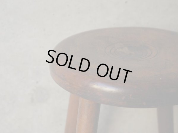 画像7: アンティーク 丸椅子 木製スツール