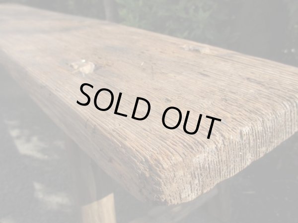 画像3: 古い木製ベンチ アンティーク