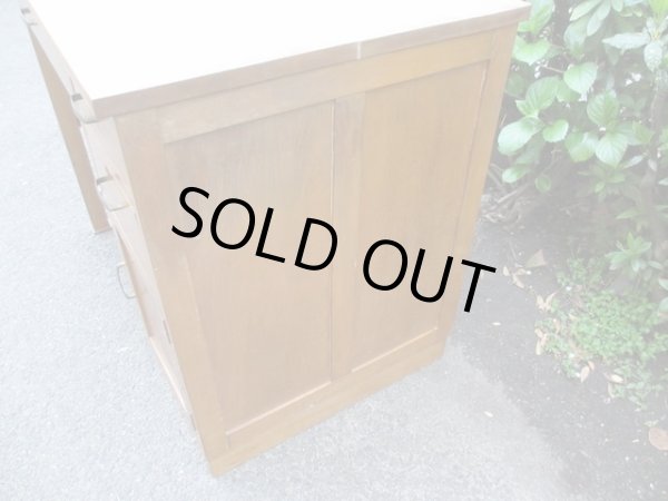 画像9: アンティーク　桜材の片袖デスク