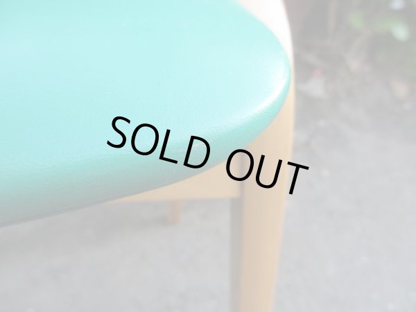 画像5: 秋田木工 スタッキングスツール 緑 剣持勇 （１）