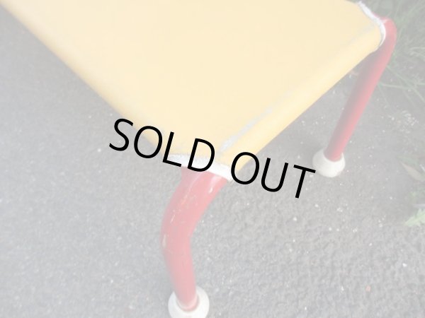 画像3: ヴィンテージ　レトロポップなジムベンチ黄（２）