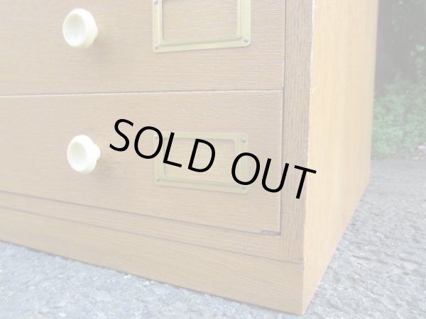 画像8: ヴィンテージ 木味の10杯引出し A4書類棚（２）