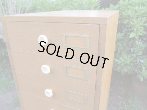 画像6: ヴィンテージ 木味の10杯引出し A4書類棚（１）