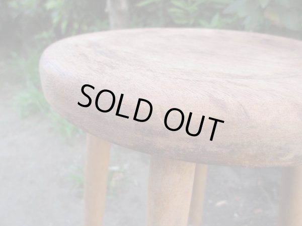 画像6: アンティーク 木製スツール 丸椅子