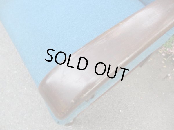 画像11: アンティーク ブルーの一人掛けソファ アームチェア（２）