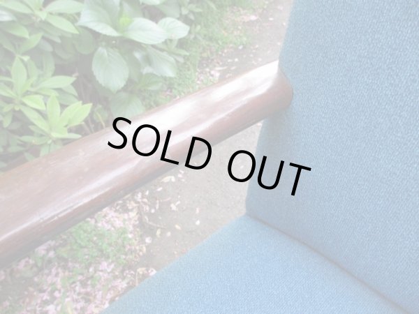 画像9: アンティーク ブルーの一人掛けソファ アームチェア