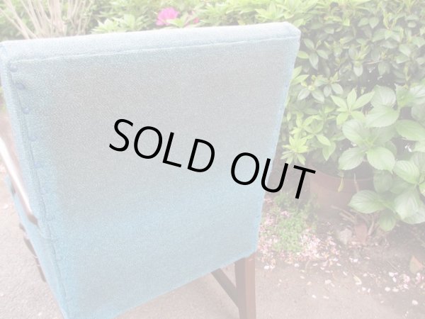 画像7: アンティーク ブルーの一人掛けソファ アームチェア