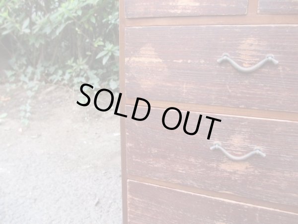 画像7: アンティーク　深い木味の5杯小引出し