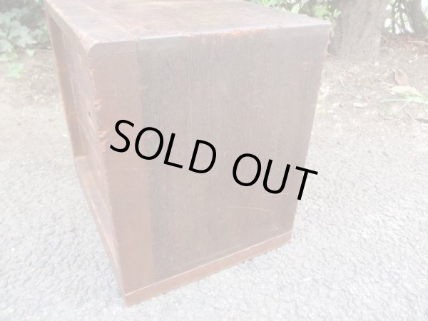 画像7: アンティーク 深い木味の3杯小引出し A4