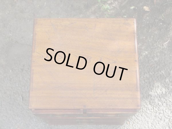 画像4: アンティーク　深い木味の5杯小引出し