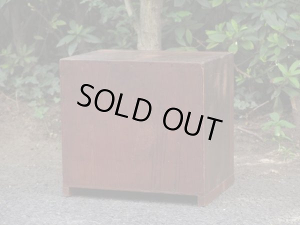 画像4: アンティーク 深い木味の3杯小引出し A4