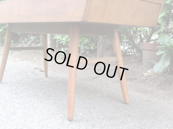 画像7: ヴィンテージ 枯れた木味のセンターテーブル