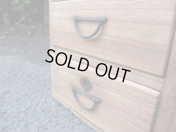 画像8: アンティーク 桐材の4杯小引出し