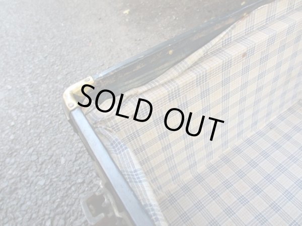 画像13: アンティーク 深緑の大型トランク