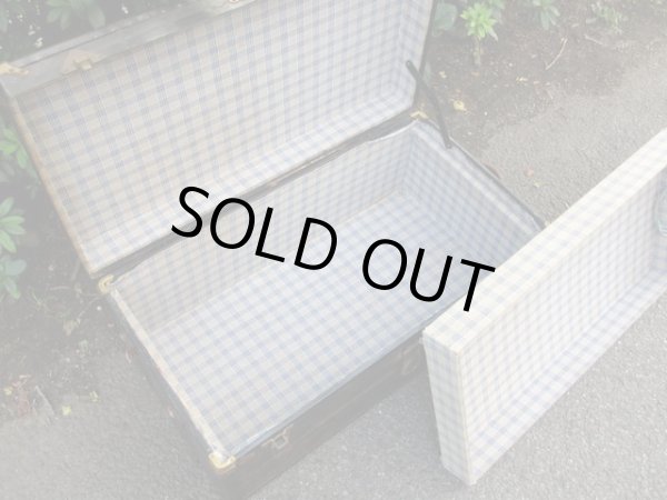 画像11: アンティーク 深緑の大型トランク