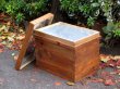 画像4: アンティーク 木味良い 茶箱 サイドテーブル収納