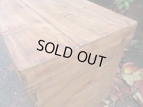 画像7: アンティーク 木味良い 茶箱 サイドテーブル収納