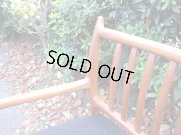 画像6: ヴィンテージ デンマーク製 チーク材のアームチェア 黒 (1)