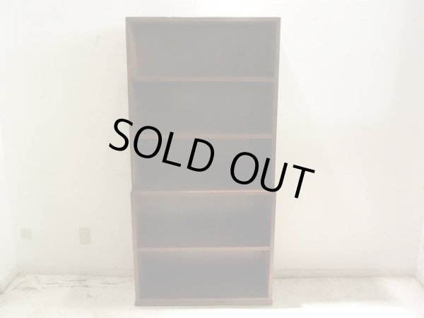 画像3: ラワン無垢材のヴィンテージ本棚 ブックシェルフ