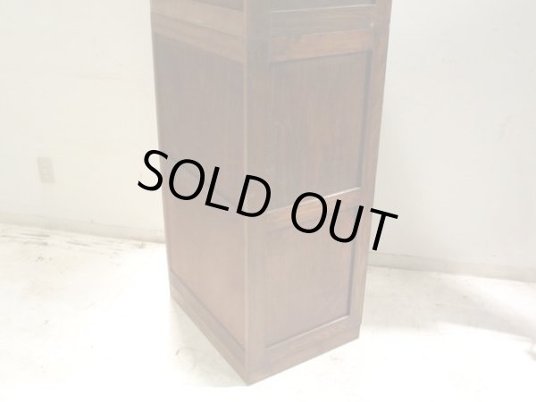 画像13: アンティーク ダイヤガラスのガラス戸棚 食器棚