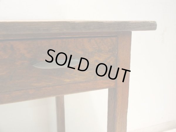 画像7: アンティーク 深い木味の平机