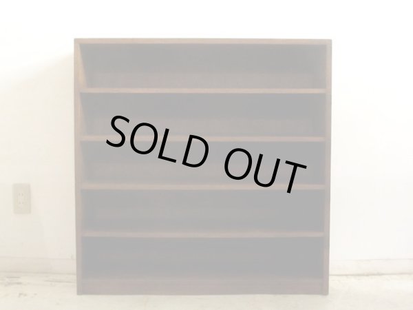 画像2: アンティーク ラワン無垢材の収納棚 (1)