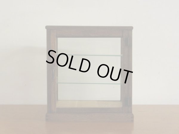 画像2: アンティーク 楢無垢材の5面ガラス卓上ショーケース