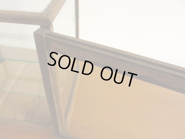 画像12: アンティーク 楢無垢材の5面ガラス卓上ショーケース