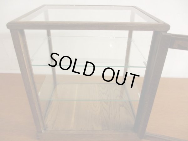 画像8: アンティーク 楢無垢材の5面ガラス卓上ショーケース