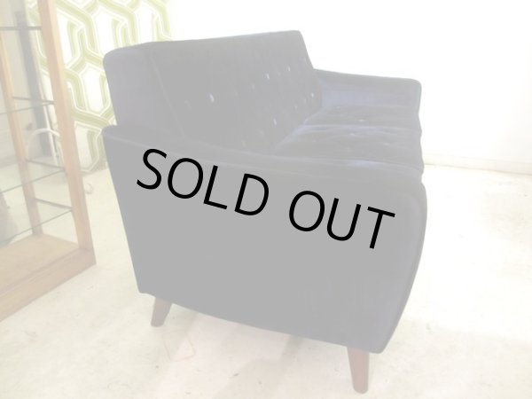 画像5: レトロモダンなネイビーの3人掛けソファ 3P