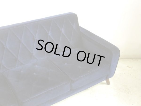 画像4: レトロモダンなネイビーの3人掛けソファ 3P