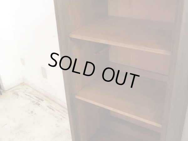 画像10: ヴィンテージ オーク無垢材の飾り棚