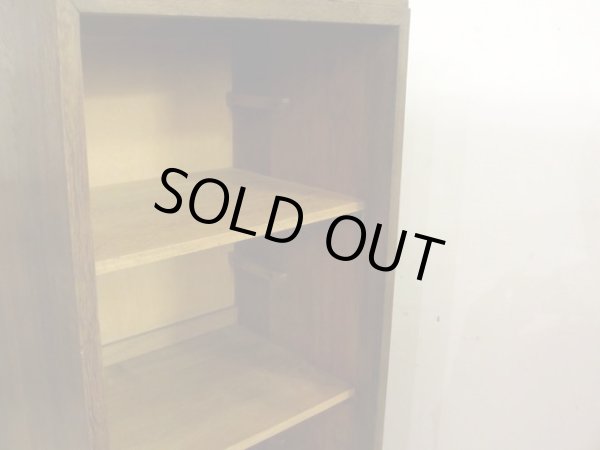 画像9: ヴィンテージ オーク無垢材の飾り棚