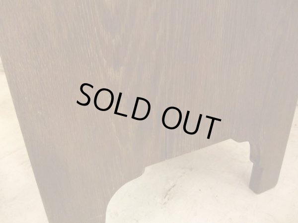 画像13: ヴィンテージ オーク無垢材の飾り棚