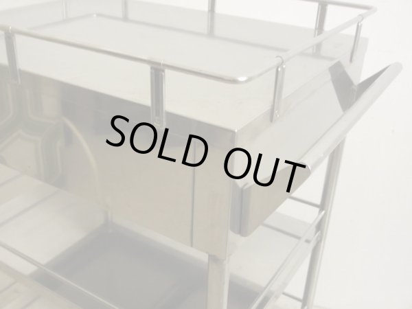 画像9: 古い 医療用ステンレスワゴン