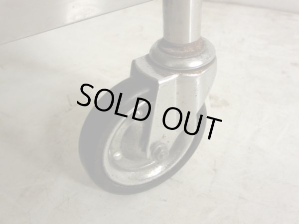 画像13: 古い 医療用ステンレスワゴン (2)