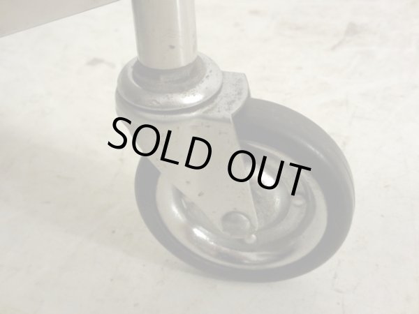 画像12: 古い 医療用ステンレスワゴン (2)