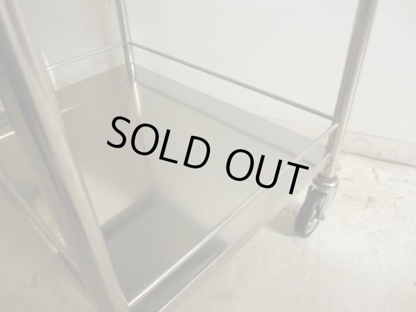 画像10: 古い 医療用ステンレスワゴン (2)