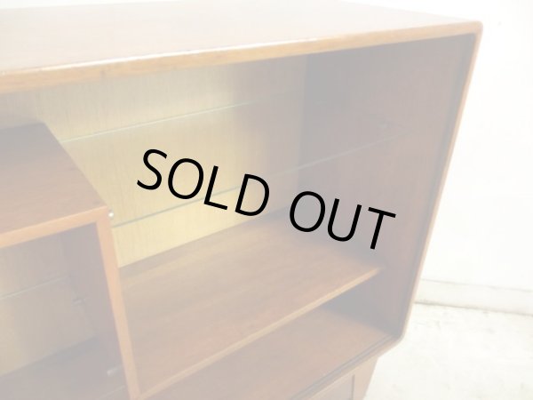 画像10: ヴィンテージ ジャパニーズモダンなガラス戸棚 ローボード